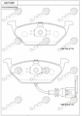 Brake Pad Set, disc brake (KD7726F)