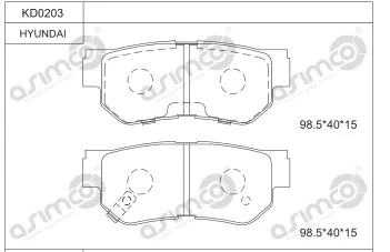 Brake Pad Set, disc brake (KD0203)