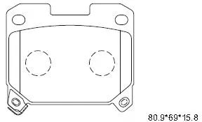 Brake Pad Set, disc brake (KD2760)