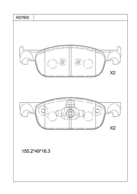 Brake Pad Set, disc brake (KD7902)