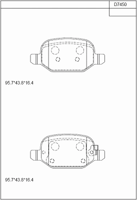 Brake Pad Set, disc brake (KD7450)