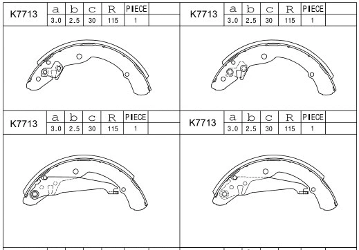 Brake Shoe Set (K7713)