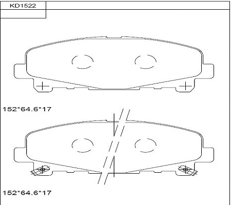 Brake Pad Set, disc brake (KD1522)