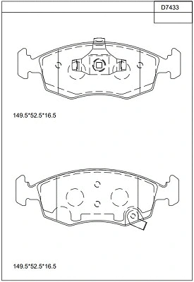 Brake Pad Set, disc brake (KD7433)