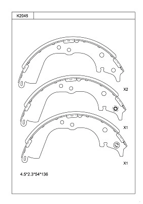 Brake Shoe Set (K2045)
