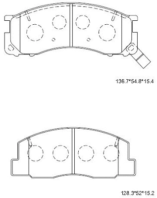 Brake Pad Set, disc brake (KD2691W)