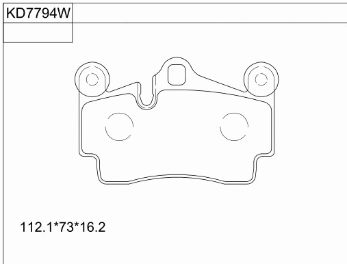 Brake Pad Set, disc brake (KD7794W)