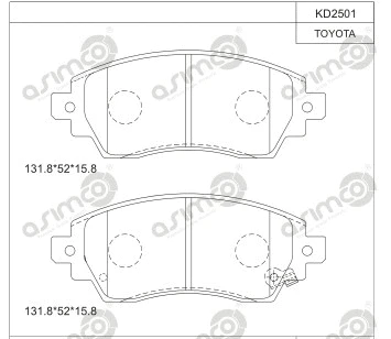 Brake Pad Set, disc brake (KD2501)