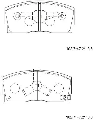 Brake Pad Set, disc brake (KD3743)