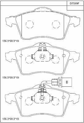 Brake Pad Set, disc brake (KD7599F)
