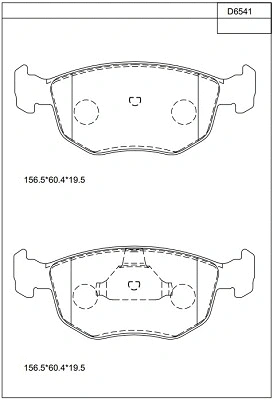 Brake Pad Set, disc brake (KD6541)