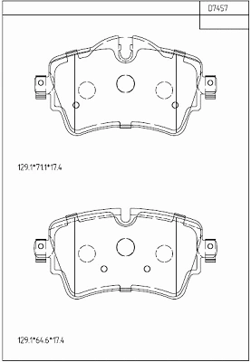 Brake Pad Set, disc brake (KD7457)