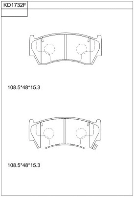 Brake Pad Set, disc brake (KD1732F)
