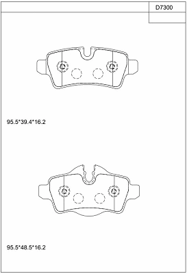 Brake Pad Set, disc brake (KD7300)