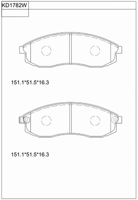Brake Pad Set, disc brake (KD1782W)