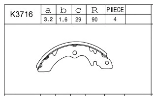 Brake Shoe Set (K3716)