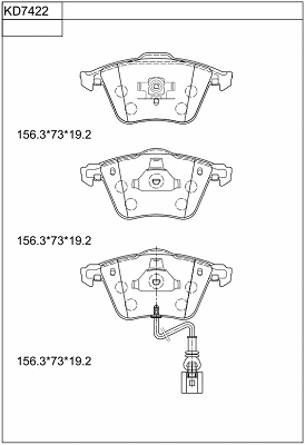 Brake Pad Set, disc brake (KD7422)