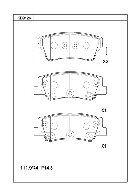 Brake Pad Set, disc brake (KD9126)
