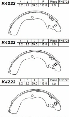 Brake Shoe Set (K4223)