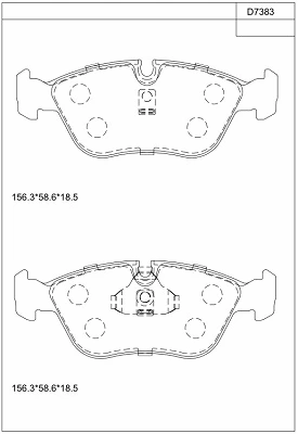 Brake Pad Set, disc brake (KD7383)