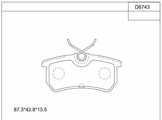 Brake Pad Set, disc brake (KD6743)