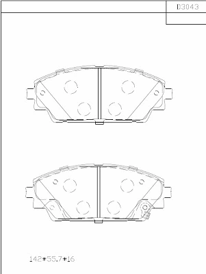 Brake Pad Set, disc brake (KD3043)