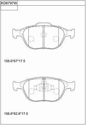 Brake Pad Set, disc brake (KD6797W)