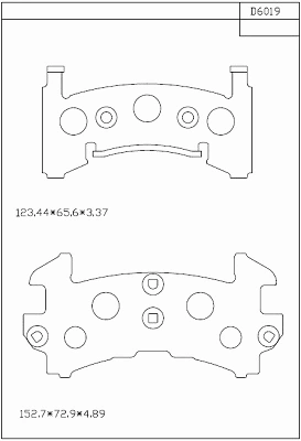 Brake Pad Set, disc brake (KD6019)