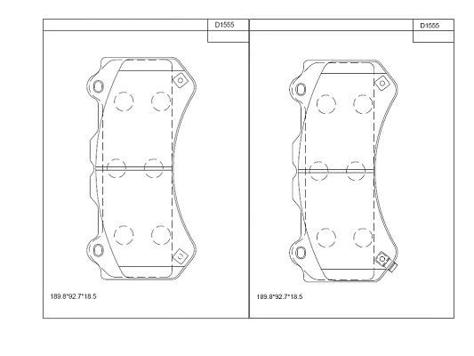 Brake Pad Set, disc brake (KD1555)