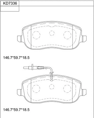 Brake Pad Set, disc brake (KD7336)