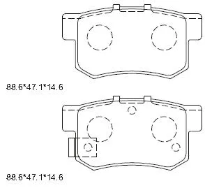 Brake Pad Set, disc brake (KD1797)