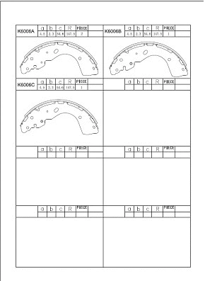 Brake Shoe Set (K6006)