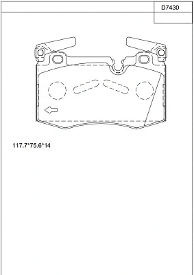 Brake Pad Set, disc brake (KD7430)
