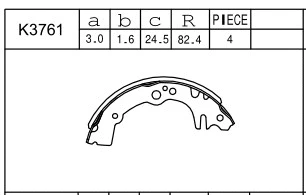Brake Shoe Set (K3761)