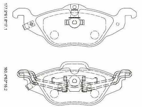 Brake Pad Set, disc brake (KD9753)