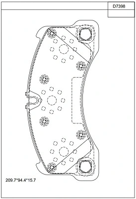 Brake Pad Set, disc brake (KD7398)