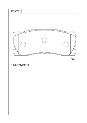 Brake Pad Set, disc brake (KD5032)