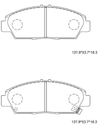 Brake Pad Set, disc brake (KD1793)