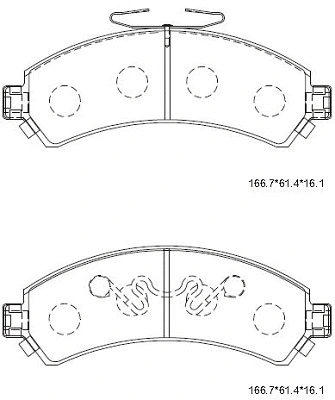 Brake Pad Set, disc brake (KD6207)