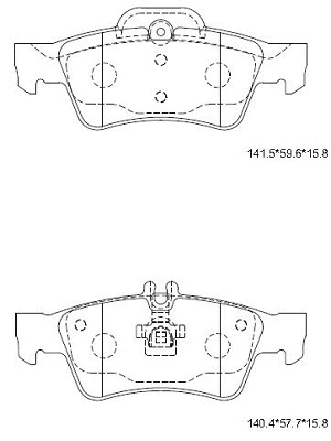 Brake Pad Set, disc brake (KD7741)