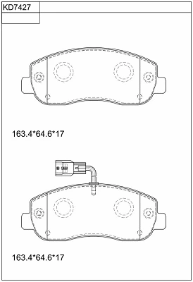Brake Pad Set, disc brake (KD7427)