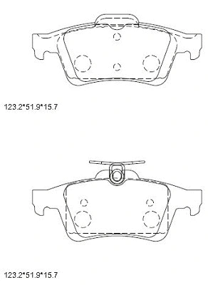 Brake Pad Set, disc brake (KD6708)