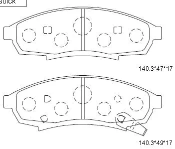 Brake Pad Set, disc brake (KD6757)