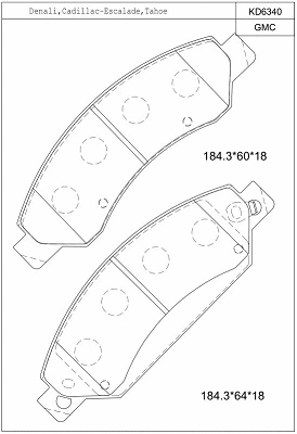 Brake Pad Set, disc brake (KD6340)