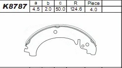 Brake Shoe Set (K8787)