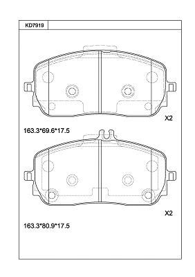 Brake Pad Set, disc brake (KD7919)