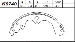Brake Shoe Set (K9740)
