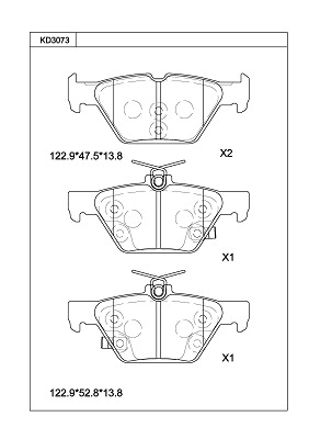 Brake Pad Set, disc brake (KD3073)