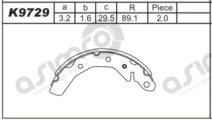 Brake Shoe Set (K9729)