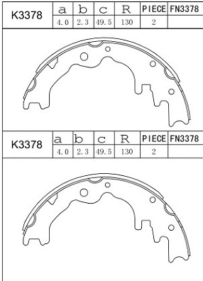 Brake Shoe Set (K3378)